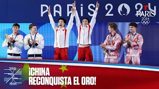 China conquista el oro en clavados sincronizados de 10 metros  Juegos Olímpicos París 2024 [upl. by Ahsienod]