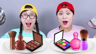 Chocolate Cosmetic Makeup Challenge DONA [upl. by Gradeigh36]