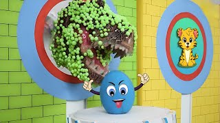 TRexs Dinosaur Rescue Mission  Colorful Balls Fun Games Aliens and More  YouTube Kids [upl. by Inram576]