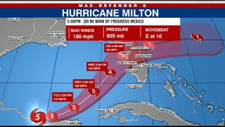 Aviso de huracán y marejada ciclónica para Tampa Bay por el huracán Milton [upl. by Irmgard]