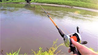 Flathead Fishing On A Small Stream [upl. by Olbap]