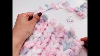 How to use Loop Yarn  Easy Baby Blanket [upl. by Ahsienek]