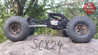 SCX24 Comp Crawler  New link setup  More clearence rccar scx24 scx24mods axial micro axial [upl. by Edyaw]