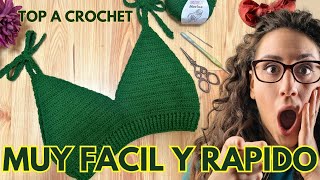 LOS VENDO POR DOCENA 🤩  TOP A CROCHET FÁCIL Y MUY RAPIDO [upl. by Ellimac]