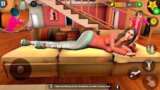 Scary Teacher 3D  Girlfriend Sleep in Miss T House AndroidiOS [upl. by Oicnecserc]