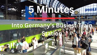 Inside Germany’s Busiest Train Station  4K Walking Tour  Hamburg Germany 🇩🇪 [upl. by Ahsyt]