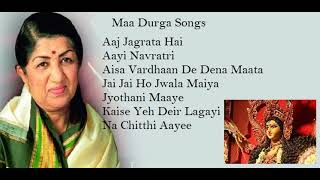 NonStop top 7 Durga maa songs by Lata Mangeshkar [upl. by Thebazile974]