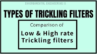 TYPES OF TRICKLING FILTER  LOW RATE HIGH RATE  COMPARISON  KTU S8 EE2  MALAYALAM [upl. by Dumond]