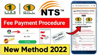 NTS Fee Submission Through Easypaisa 2022  NTS New Payment Method  NTS 1Link 1Bill Payment Method [upl. by Sievert]