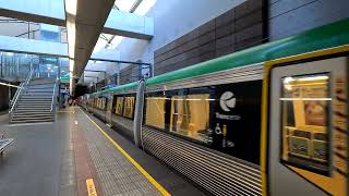 transperth B series train departing Elizabeth Quay [upl. by Yerhpmuh]