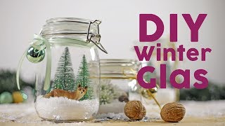 Süße Winterlandschaft im Einmachglas 🌲 DIY [upl. by Enetsirhc961]