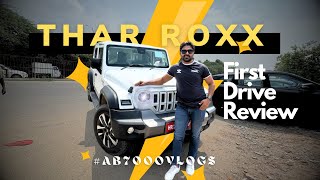 Mahindra Thar Roxx Review  Smooth To Drive With Good Dynamics First Drive Review [upl. by Ollehto]