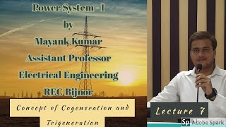 Lecture 7  Cogeneration and Trigeneration  Mayank Kumar [upl. by Carolus]