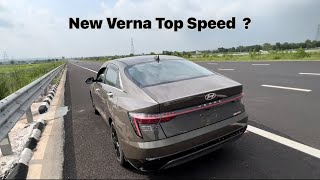 New verna top speed 2023  speed test [upl. by Nosila]