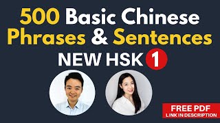 Learn Basic Chinese Words in Phrases amp Sentences for Beginners New HSK 1 Vocabulary Examples HSK 30 [upl. by Lorrimer]