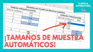 🖩 Calculadora de Tamaño de Muestra  AUTOMATIZADA 🤖 y GRATIS en Excel 🟩 [upl. by Aurilia]