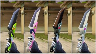 New OVERLAY DAGGER all Variants ingame  New Battle Pass Knife in Valorant [upl. by Anaeg]