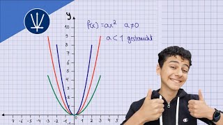 Streckung Stauchung von Parabeln Quadratische Funktionen2 [upl. by Cobb]