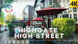 London UK🇬🇧 Most Expensive Celeb Suburb 4K Highgate High Street ➜ North Road Walking Tour [upl. by Coveney]