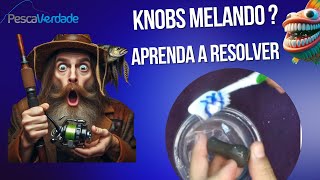 Como Tirar o Melado dos Knobs de Borracha das Carretilhas de Pesca [upl. by Twelve]