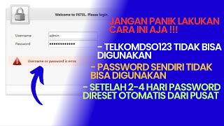 CARA MENGATASI TIDAK BISA LOGIN ADMIN PADA ZTE GPON ONT F670L INDIHOME [upl. by Westbrooke]