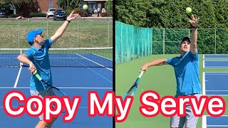 Copy My Serve To Improve YOUR Serve 6 Awesome Tennis Tips [upl. by Tlihcox595]