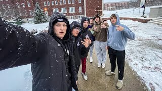 COLLEGE BASEBALL PLAYERS TAKE ON SNOW DAY [upl. by Isidoro696]