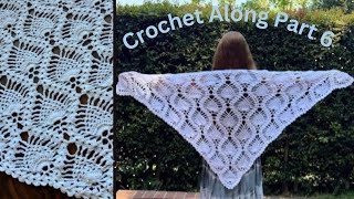 How to Crochet Shawl Pineapple Stitch  Crochet Along Part 6 [upl. by Muhcan431]