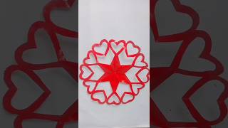 DIY Snowflake With Heart Tutorial  Christmas Crafts Shortstrending Craftytshorts [upl. by Felecia307]