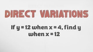 Solving Direct Variation Problems  Grade 9 Math [upl. by Aholla644]