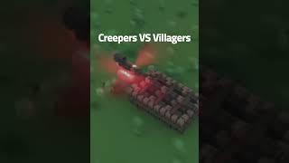 Creepers VS Villagers Animation minecraft music Funny mrbeast [upl. by Etteloiv]