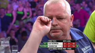 Thornton v Van Gerwen  2015 World Grand Prix Final Highlights [upl. by Atirres]