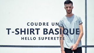 COUDRE UN TSHIRT BASIQUE  DIY FACILE ET SANS PATRON [upl. by Haldane]