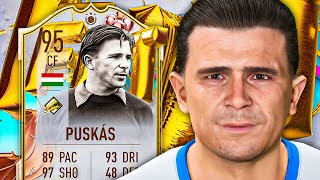 5⭐ WEAK FOOT 🤩 95 FUT Birthday Icon Puskas Player Review  FIFA 23 Ultimate Team [upl. by Anaizit554]