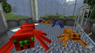 ARACHNOPHOBIA IS REAL  Minecraft Mod Review  Much More Spiders Mod [upl. by Ainslie609]