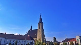 Limanowa  rynek z Bazyliką Matki Bożej Bolesnej dawny dwór Marsów park miejski [upl. by Stralka]