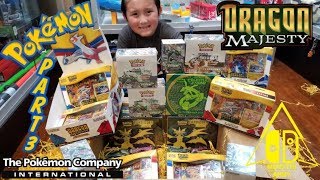 OPENING NEW POKEMON CARDS DRAGON MAJESTY MYSTERY BOX SENT FROM POKEMON HUGE BOOSTER PACK BATTLE [upl. by Polik]