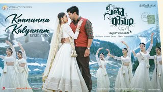 Kaanunna Kalyanam Lyrical Video  Sita Ramam Telugu  Dulquer  Mrunal  Vishal  Hanu Raghavapudi [upl. by Loats80]