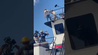 BTS of JJ amp John B fight scene on boat outerbanks obx4 [upl. by Annerol]