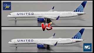 Model Airplane Showdowns 1400 United Airlines 757300 Gemini Jets VS NG Model [upl. by Asiaj]