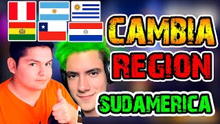 COMO CAMBIAR DE REGION EN FREE FIRE a SUDAMERICA  NORTE AMERICAEEUUBRASIL [upl. by Cinemod]