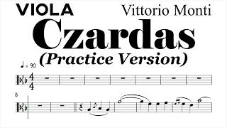 Czardas Viola Sheet Music Backing Track Play Along Partitura [upl. by Mikes108]