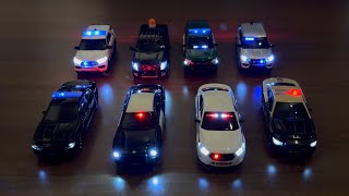 Greenlight 164 police cars with working LED lights in the dark [upl. by Pavyer]