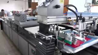 Oval automatic screen printing machine for transfer paper [upl. by Willetta]