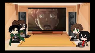 Eren Mikasa Levi and Hange react to an AMV [upl. by Ednew]