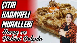 HAVUÇLU ÇITIR KADAYIFLI MUHALLEBİ TARİFİ  ANNEM YOUTUBER OLDU [upl. by Ailaro506]