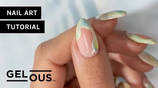 Watercolour Summer Swirls Gel Manicure  Gel Nail Art Tutorial  Gelous Gel Nail Polish [upl. by Kcid]