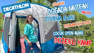 DECATHLON Quechua Arpenaz Base Gölgelik amp Çadır Kurulumu ve İncelemesi [upl. by Yelah]