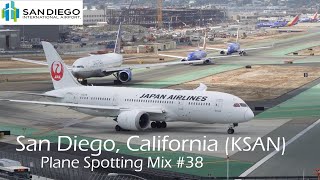 Plane Spotting Mix 38 San Diego International Airport Lindbergh Field KSAN [upl. by Rennerb]