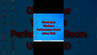 Check your Windows performance score using cmd shorts windows [upl. by Lindon]